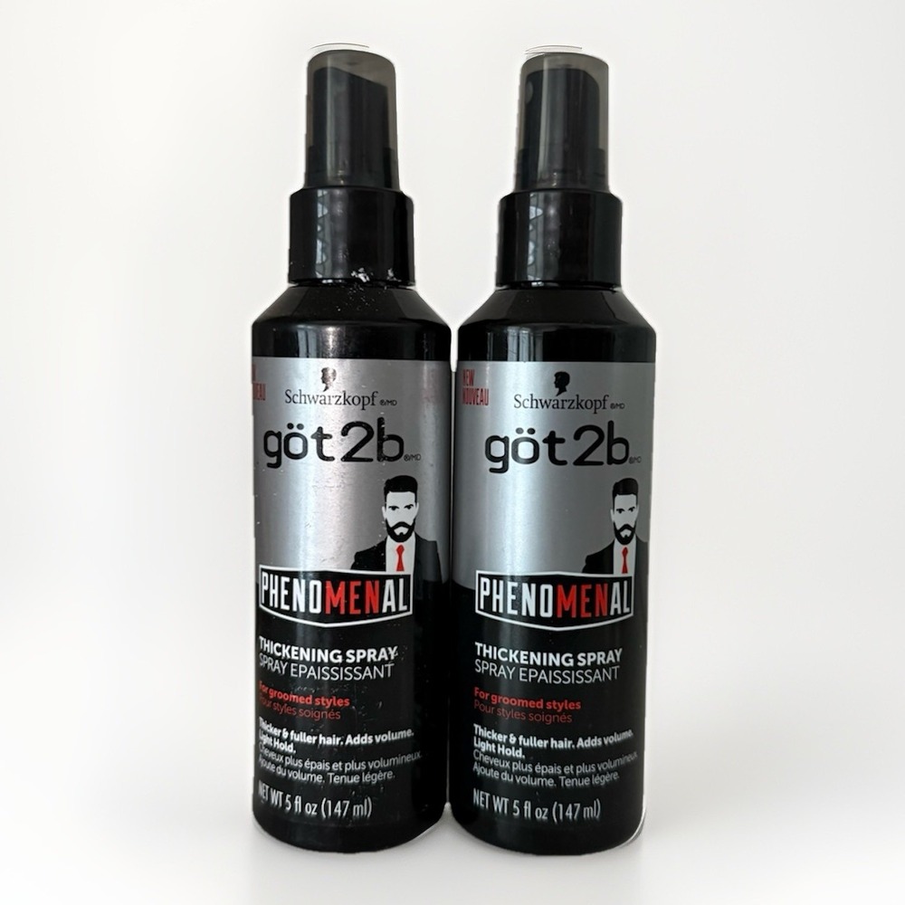 Schwarzkopf Got2B‎ PhenoMENal Thickening Spray 5 fl oz, (Pack of 2)